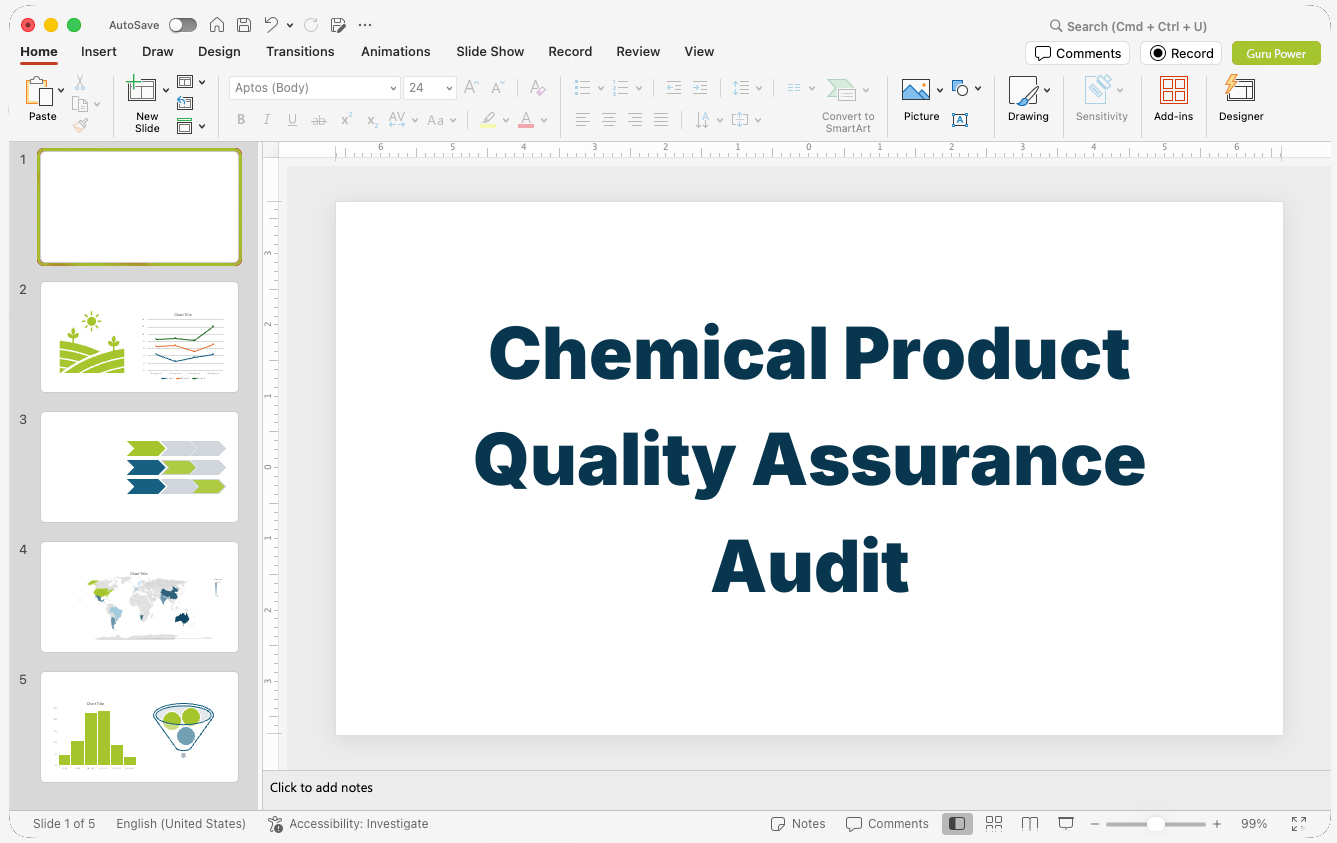 Chemical Product Quality Assurance Audit Presentation