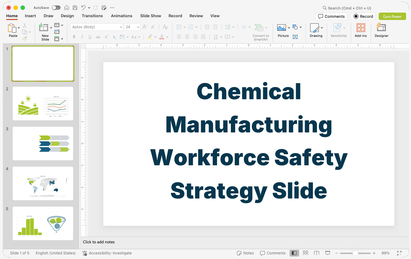 Chemical Manufacturing Workforce Safety Strategy Slide-Deck