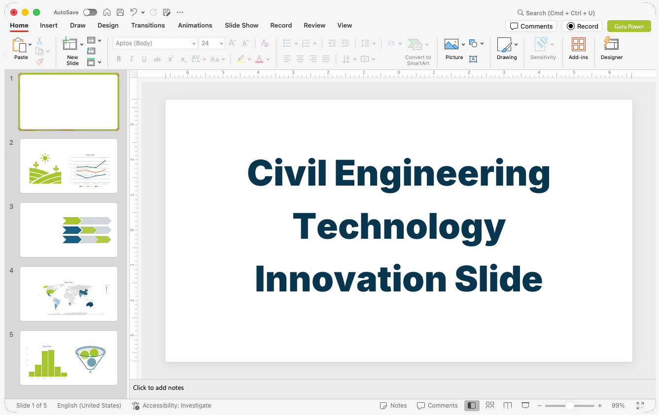 Civil Engineering Technology Innovation Slide-Deck