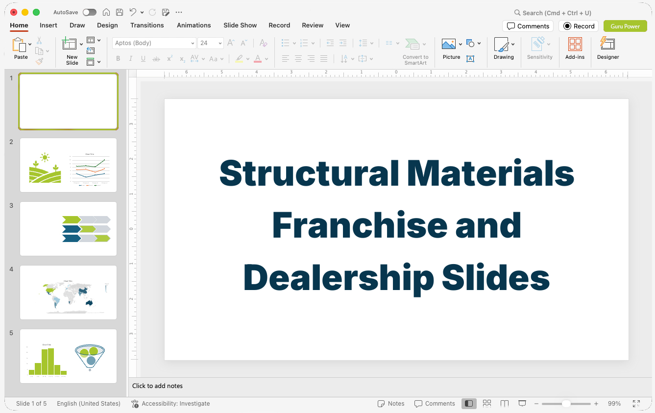 Structural Materials Franchise and Dealership Slides