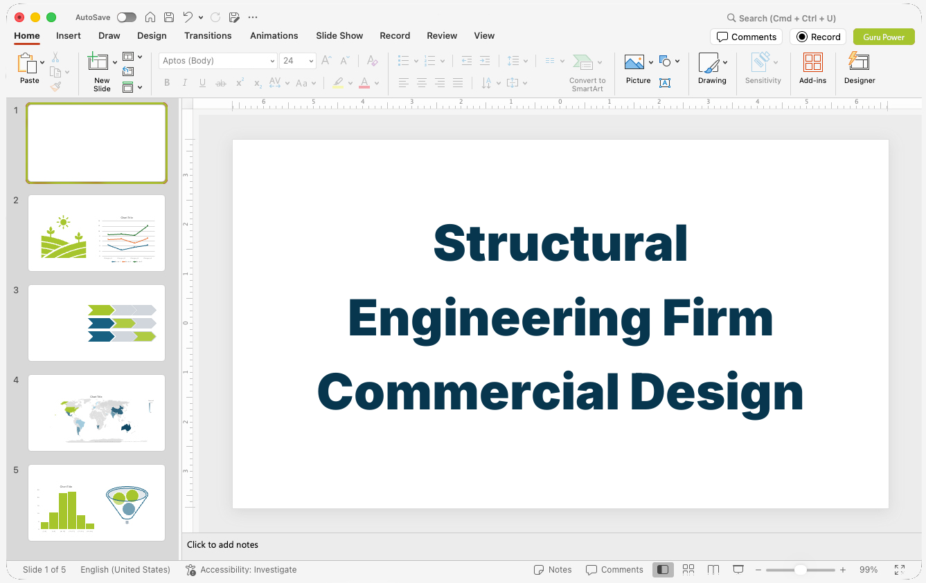 Structural Engineering Firm Commercial Design Pitch-Deck