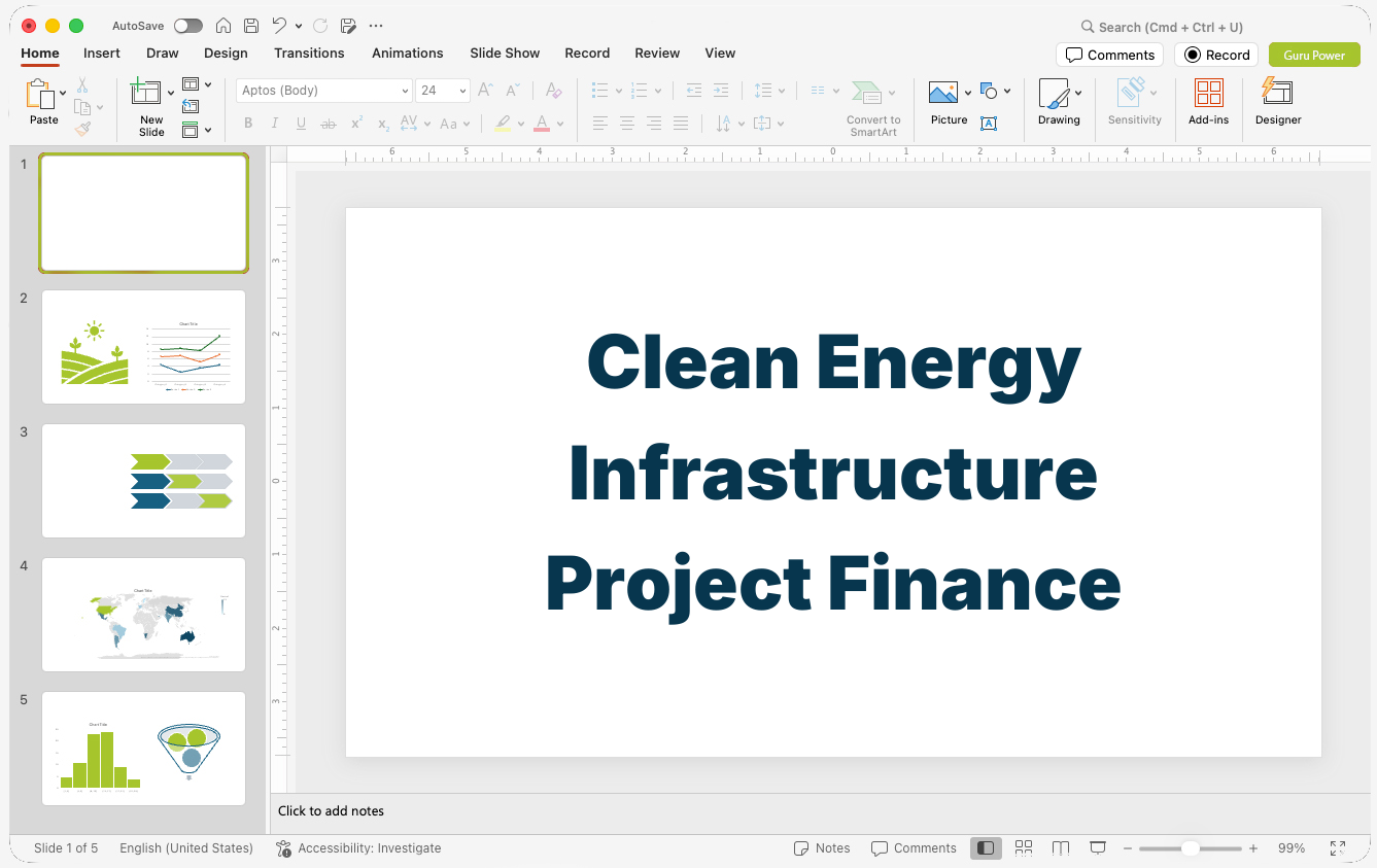 Clean Energy Infrastructure Project Finance Pitch-Deck