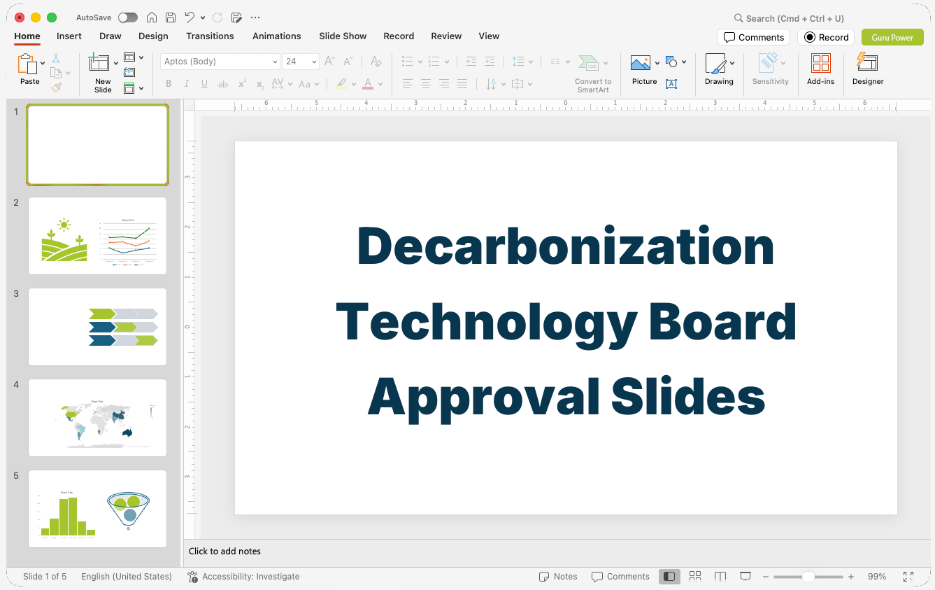 Decarbonization Technology Board Approval Slides