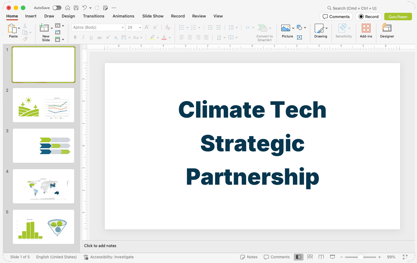 Climate Tech Strategic Partnership Pitch-Deck