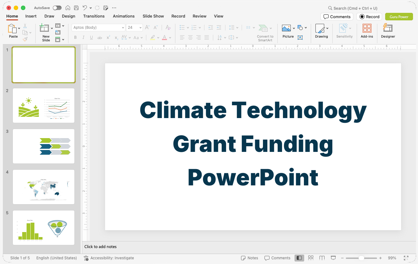 Climate Technology Grant Funding PowerPoint