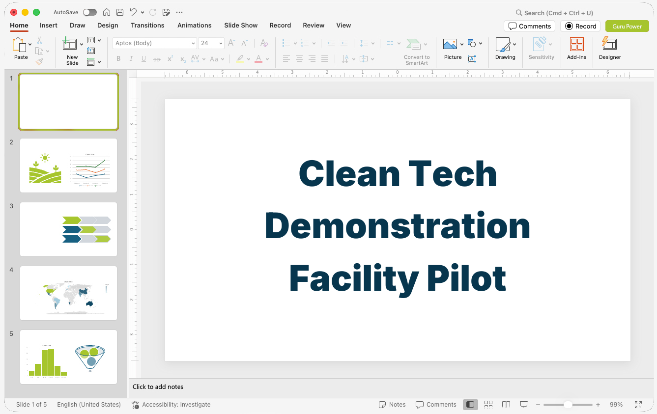 Clean Tech Demonstration Facility Pilot Presentation