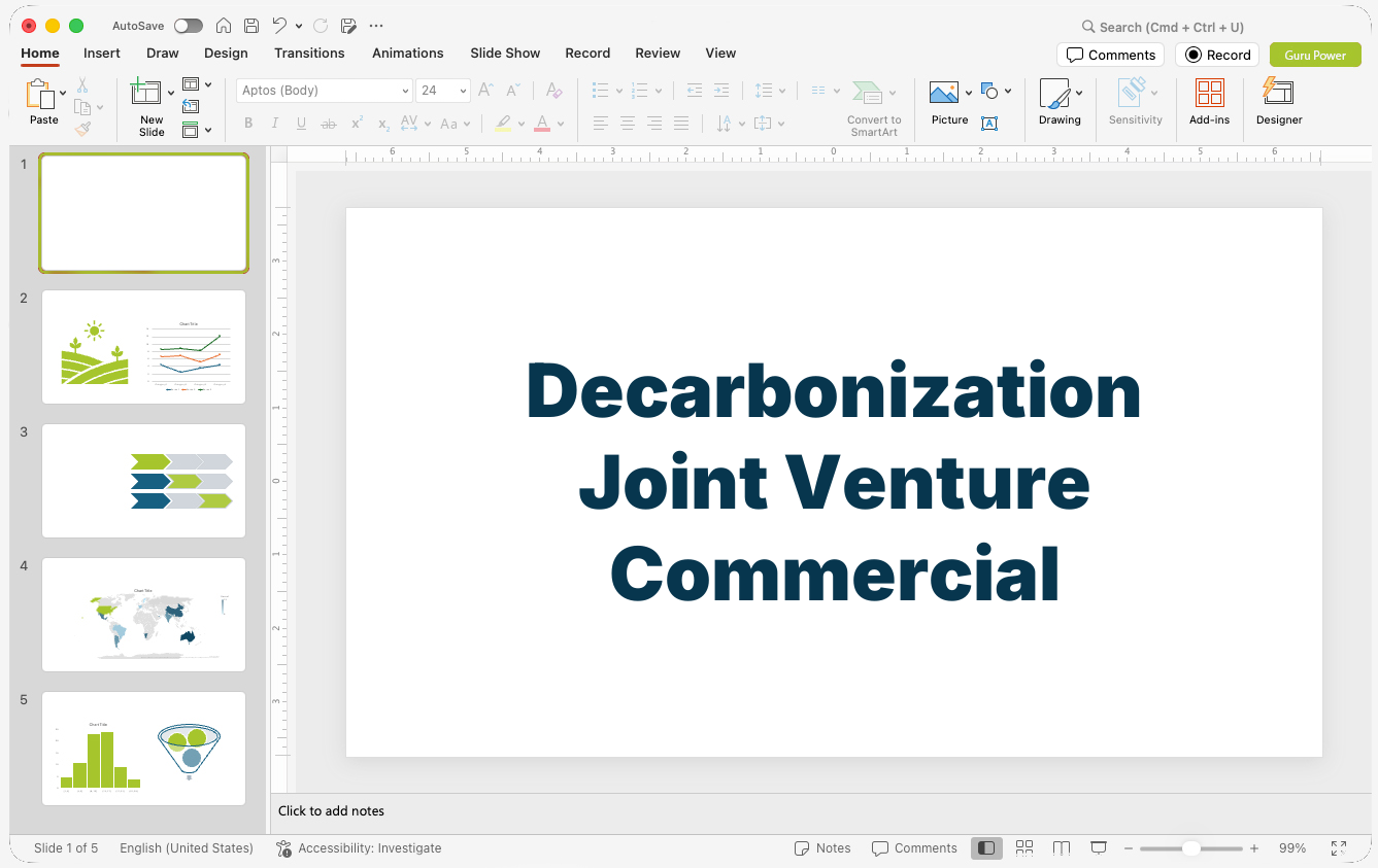 Decarbonization Joint Venture Commercial Pitch-Deck