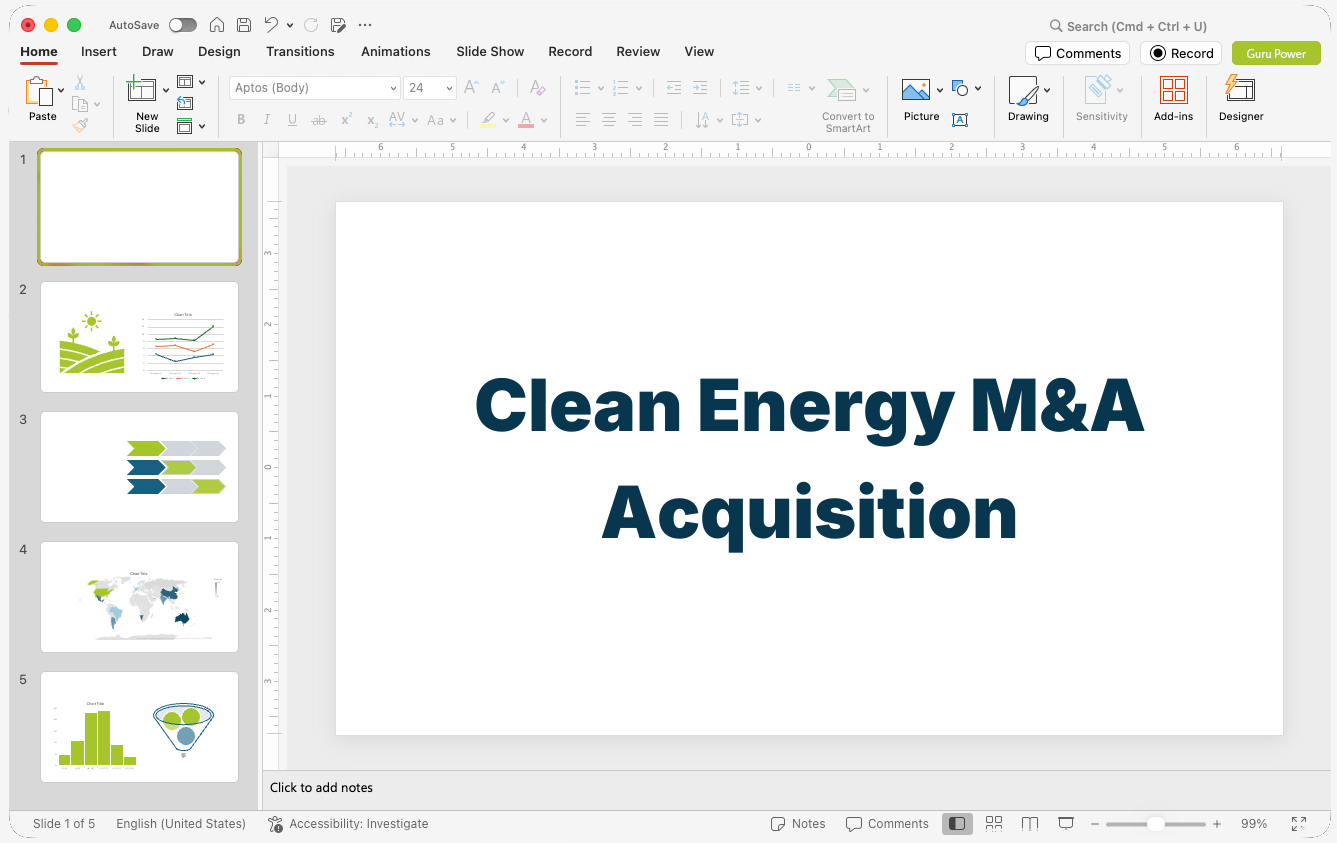 Clean Energy M&A Acquisition Pitch-Deck