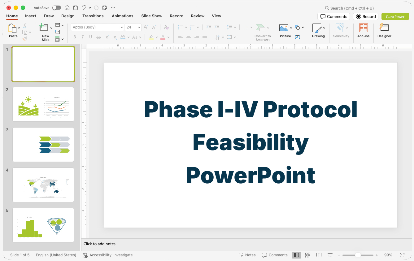Phase I-IV Protocol Feasibility PowerPoint