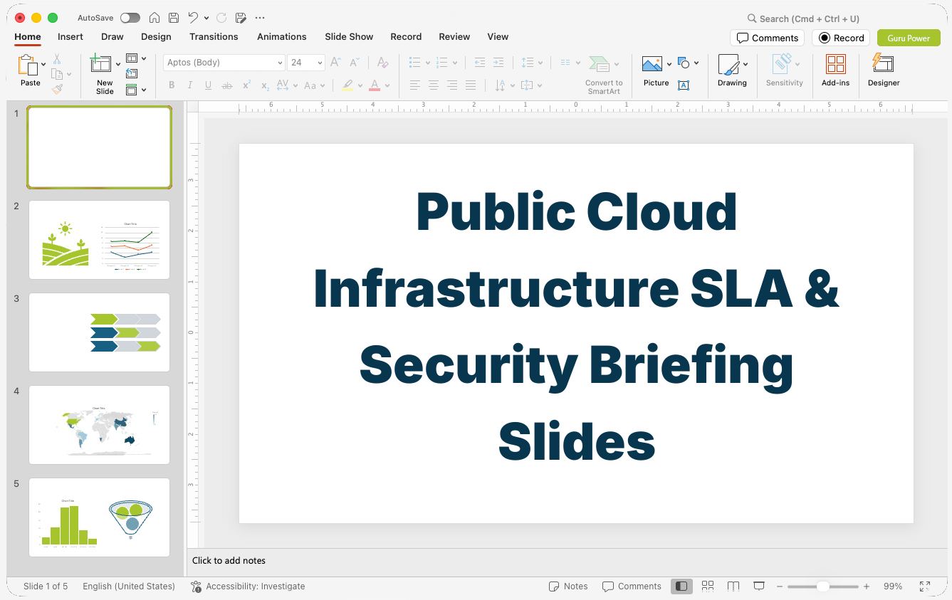Public Cloud Infrastructure SLA & Security Briefing Slides