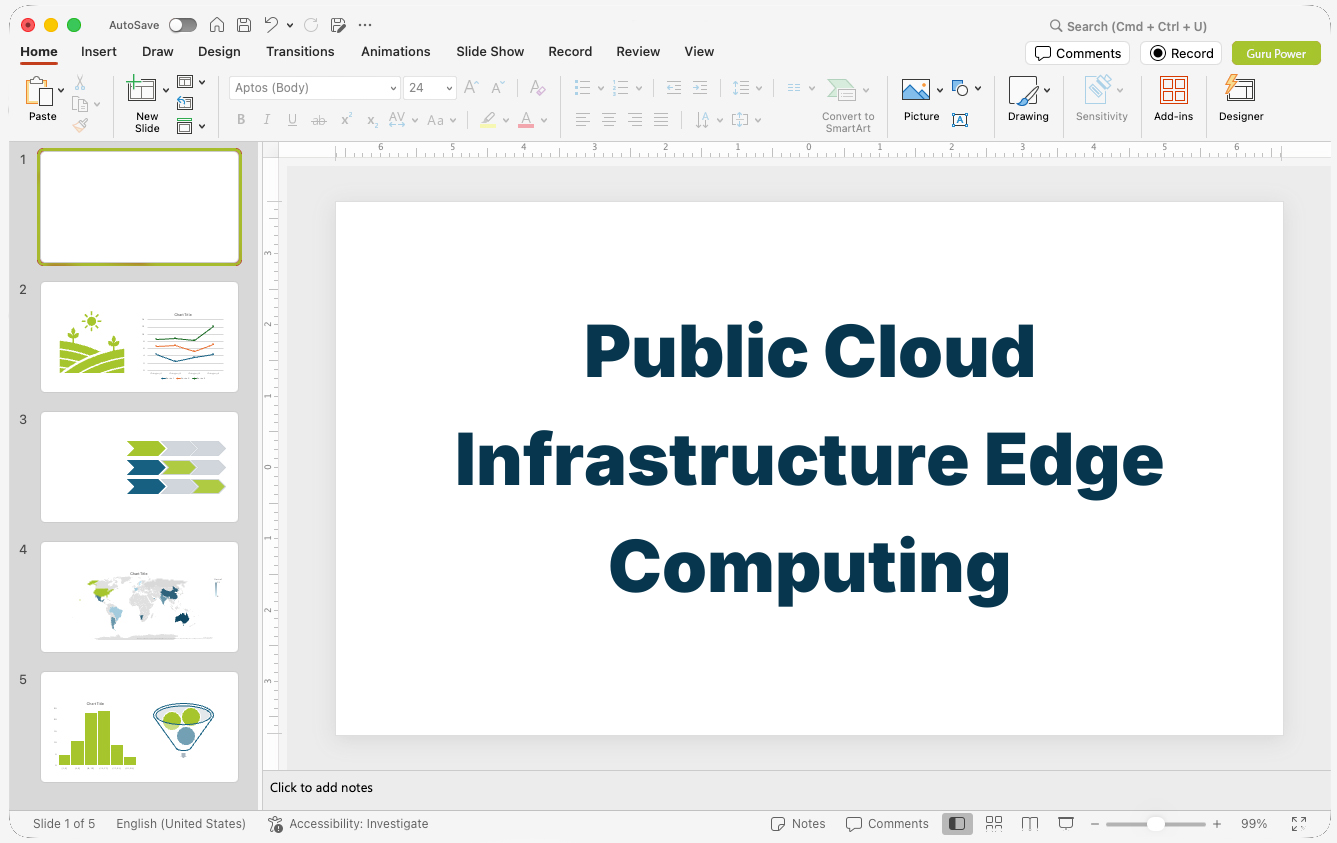 Public Cloud Infrastructure Edge Computing Pitch-Deck