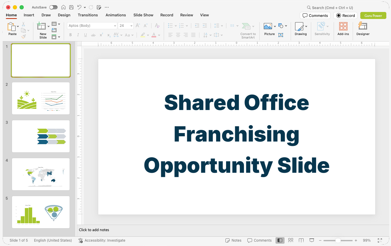 Shared Office Franchising Opportunity Slide-Deck