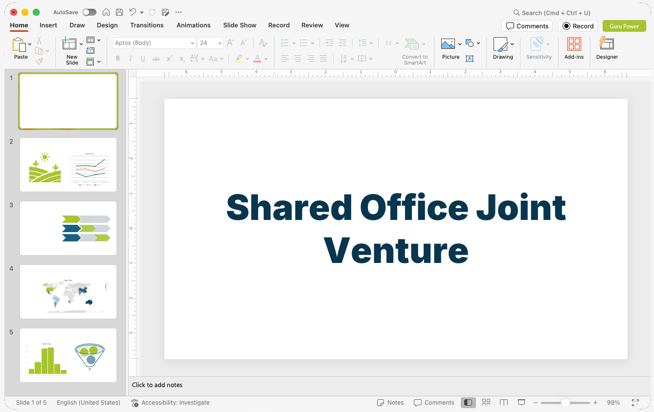 Shared Office Joint Venture Proposal Presentation