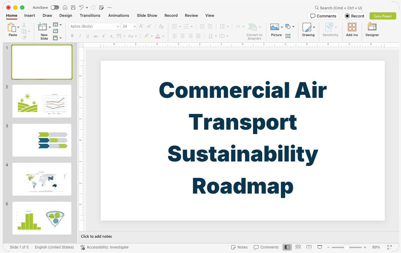Commercial Air Transport Sustainability Roadmap Presentation