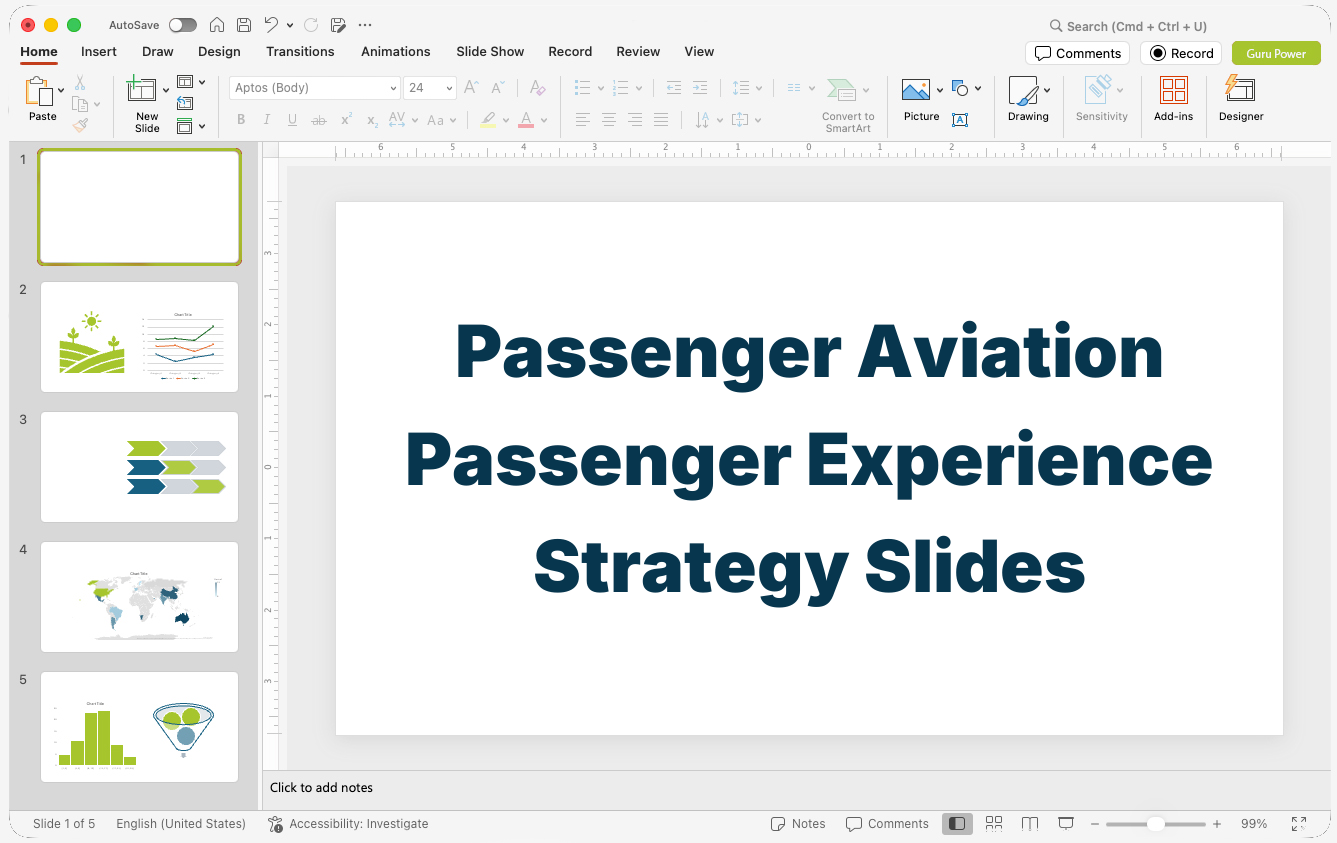 Passenger Aviation Passenger Experience Strategy Slides