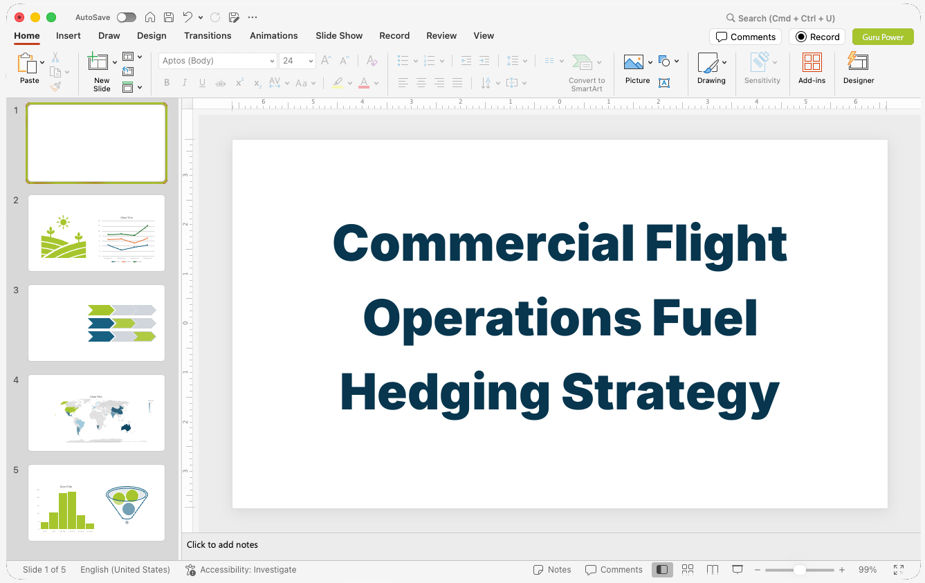 Commercial Flight Operations Fuel Hedging Strategy Deck