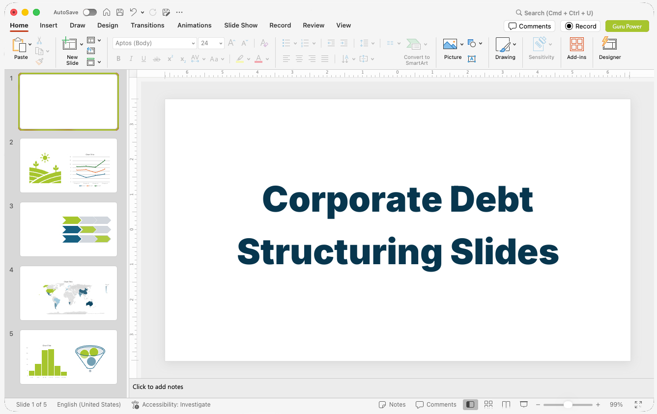 Corporate Debt Structuring Proposal Slides
