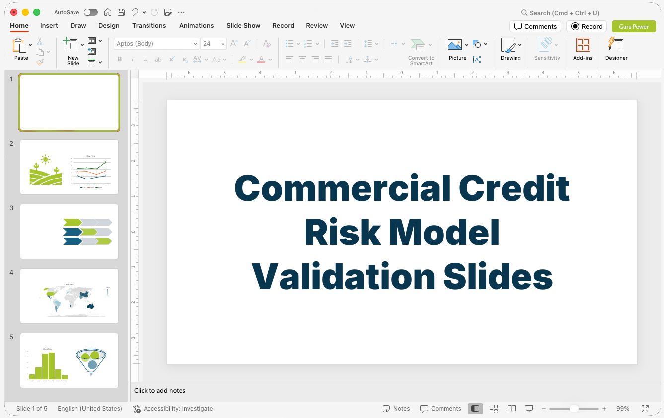 Commercial Credit Risk Model Validation Slides