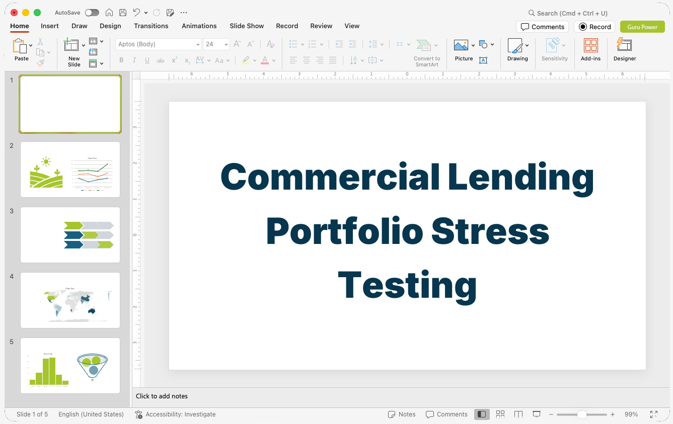 Commercial Lending Portfolio Stress Testing Presentation