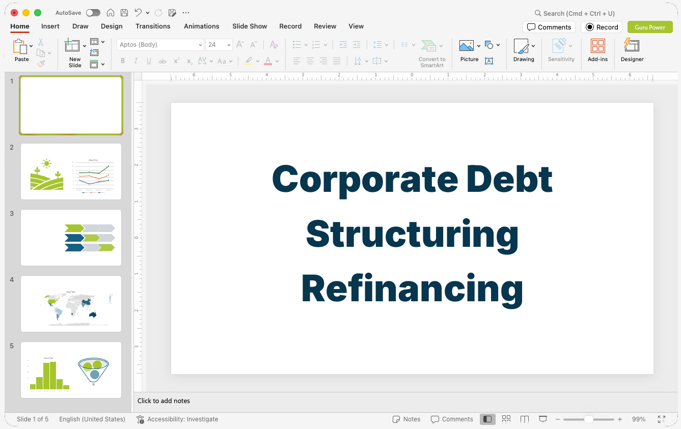 Corporate Debt Structuring Refinancing Deck