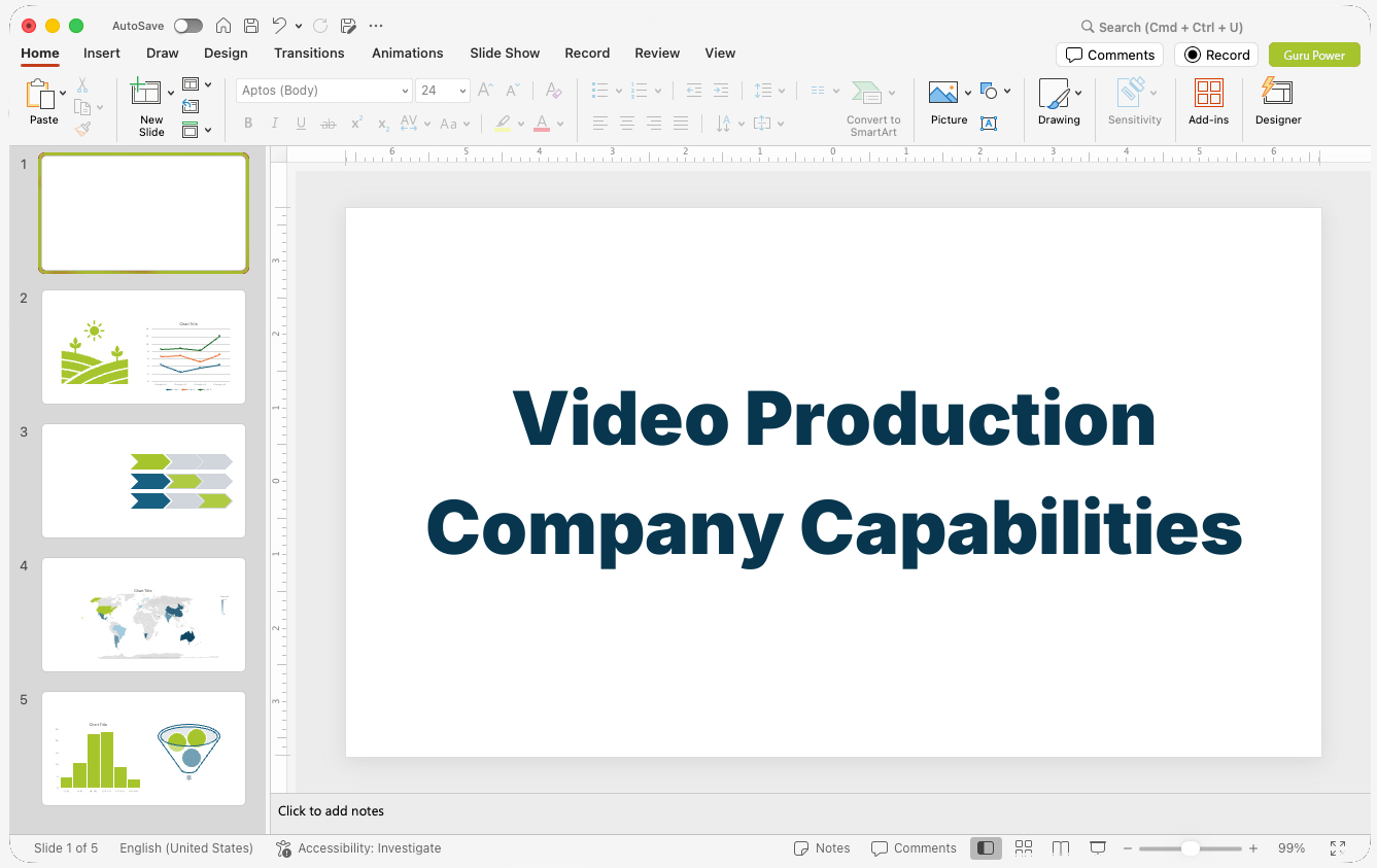 Video Production Company Capabilities Presentation
