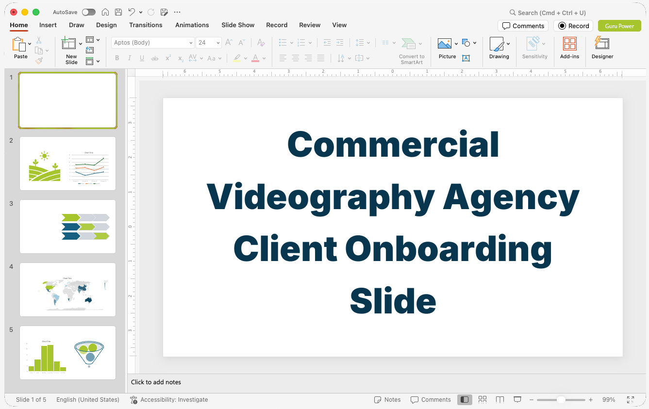 Commercial Videography Agency Client Onboarding Slide-Deck