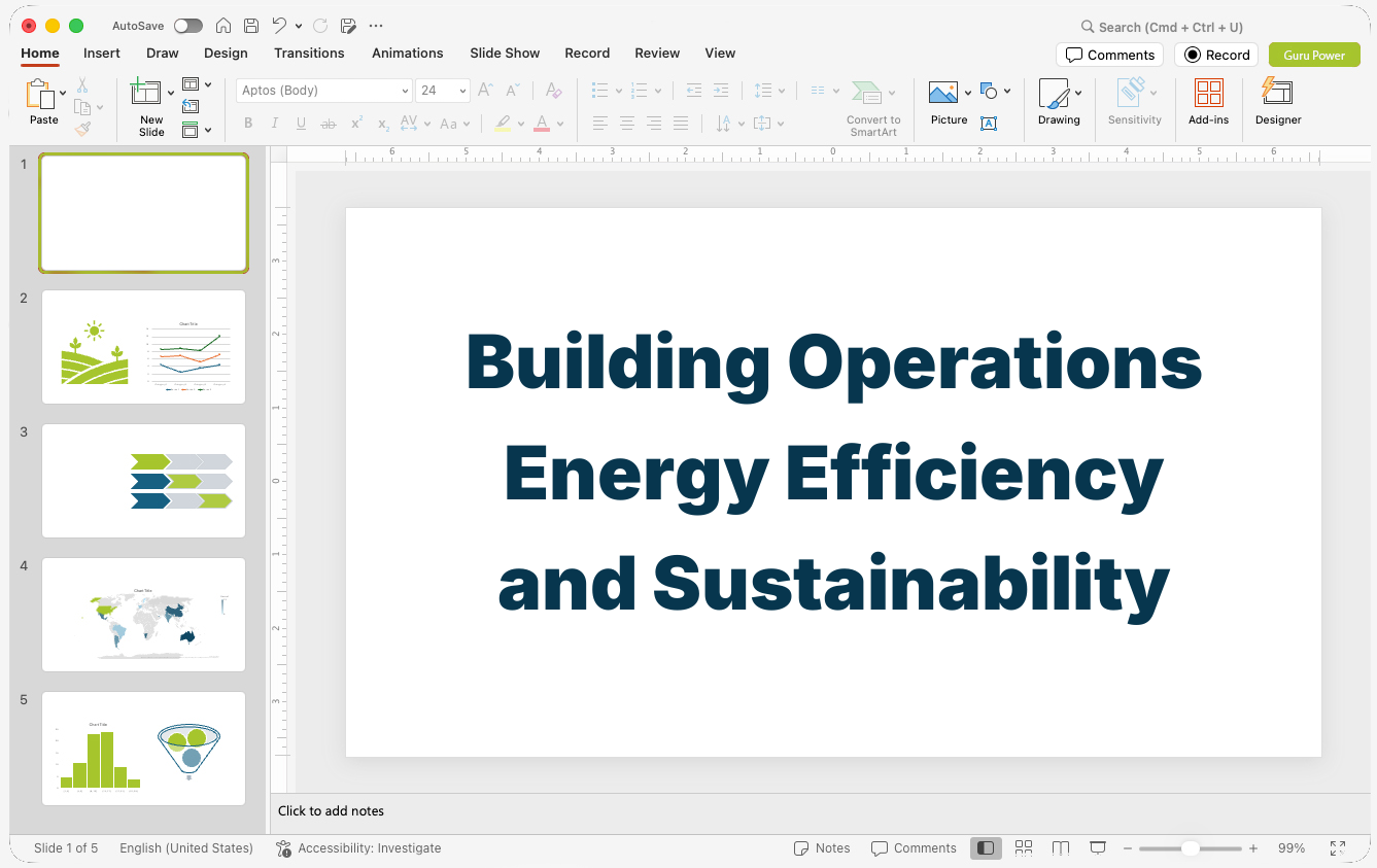 Building Operations Energy Efficiency and Sustainability Presentation