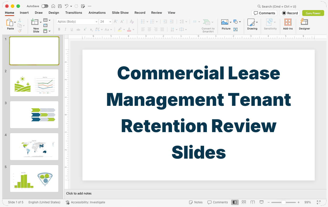 Commercial Lease Management Tenant Retention Review Slides
