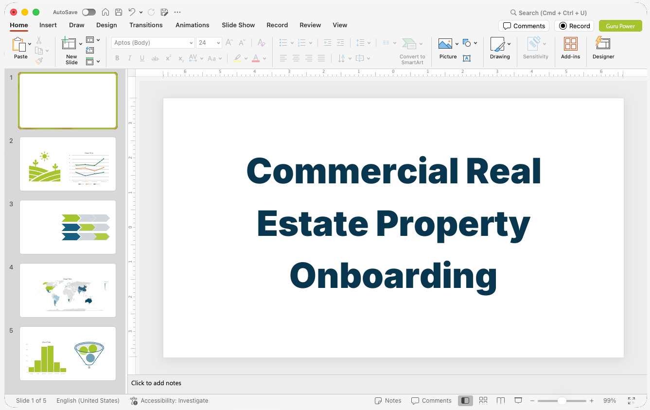Commercial Real Estate Property Onboarding Presentation