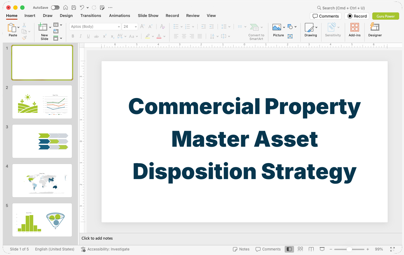 Commercial Property Master Asset Disposition Strategy Presentation