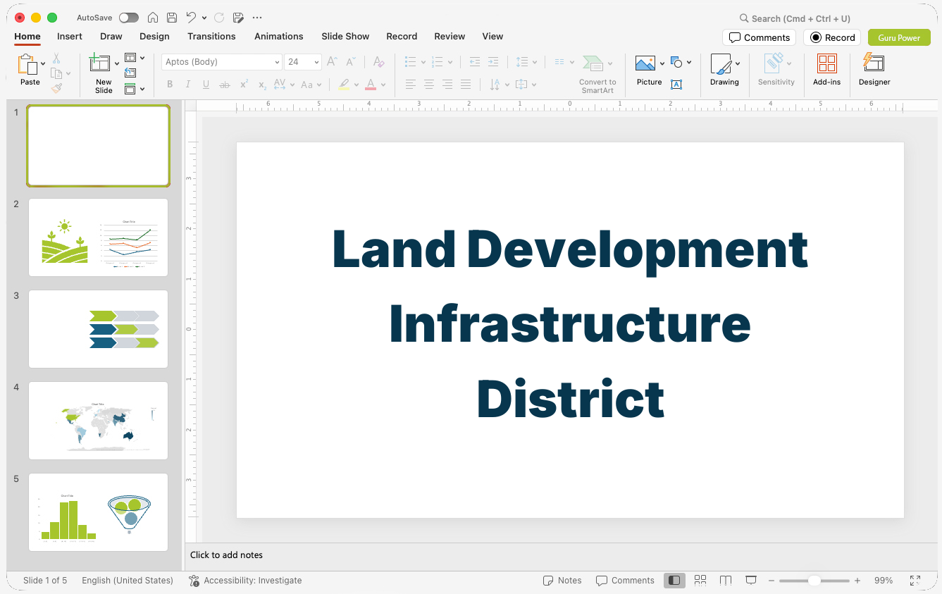 Land Development Infrastructure District Pitch-Deck
