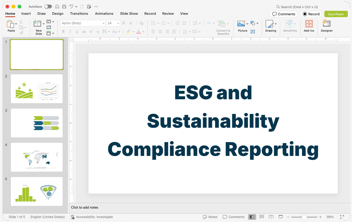 ESG and Sustainability Compliance Reporting