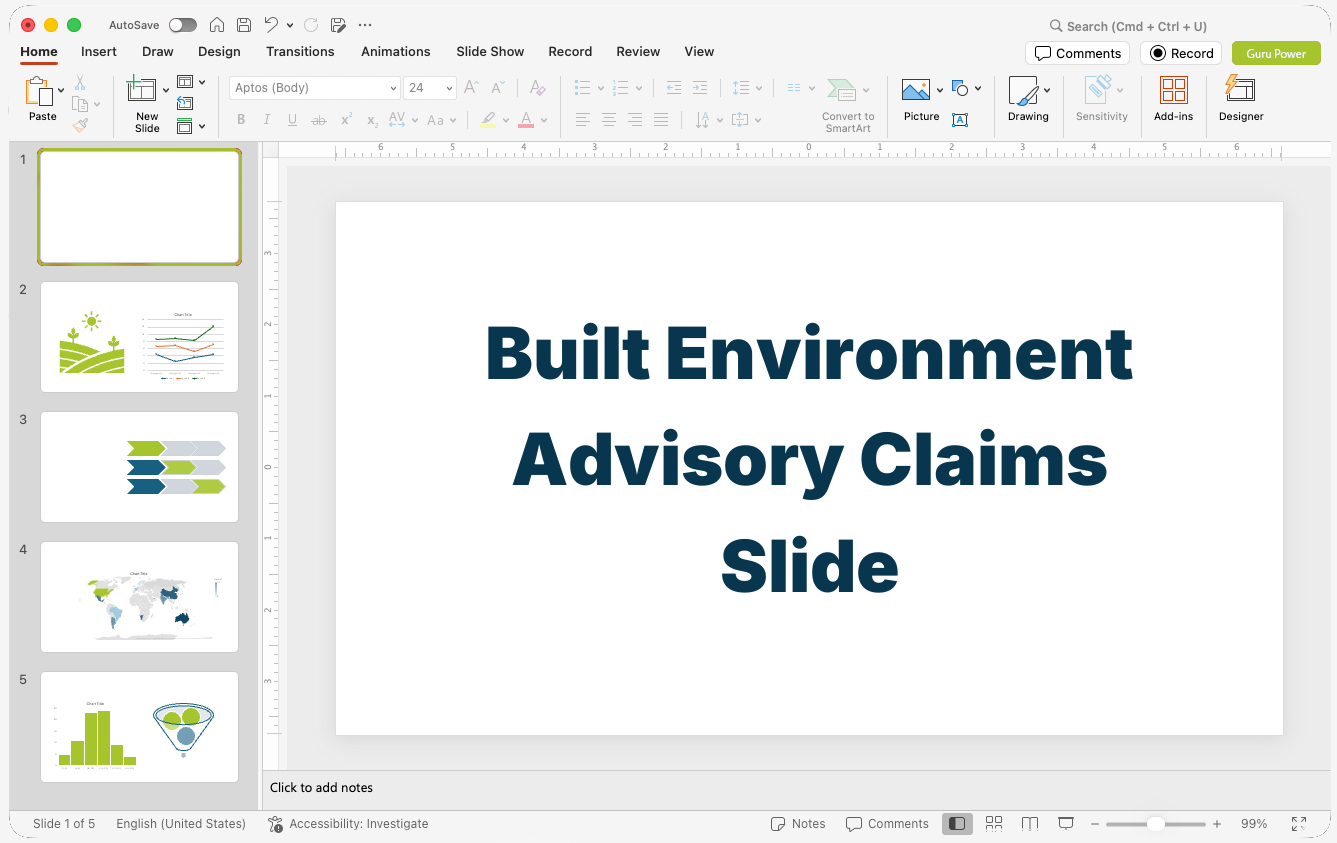 Built Environment Advisory Claims Slide-Deck