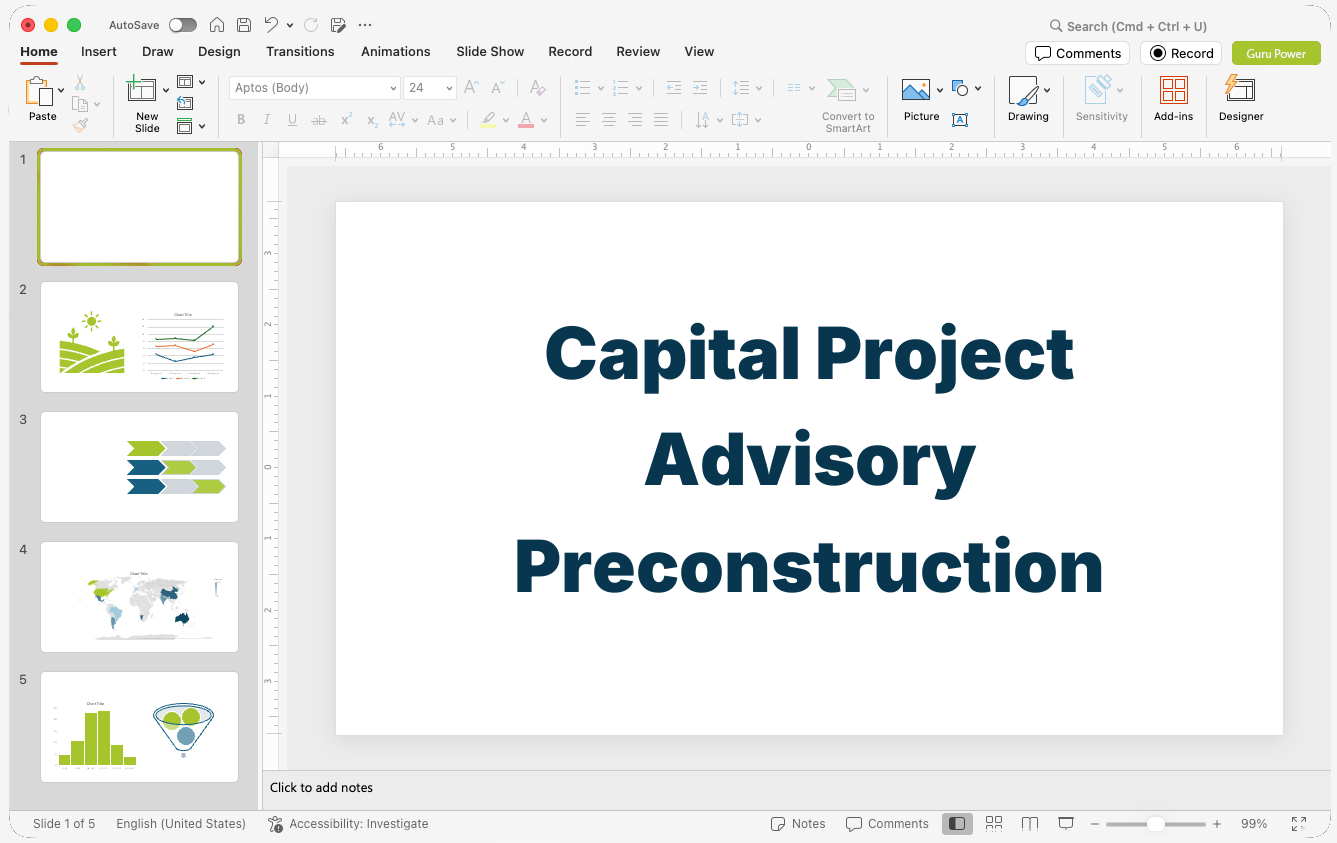 Capital Project Advisory Preconstruction Pitch-Deck