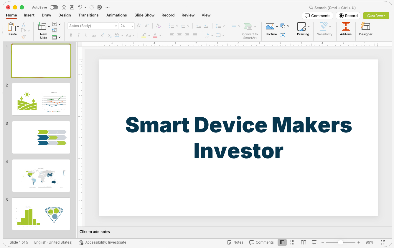 Smart Device Makers Investor Pitch Deck