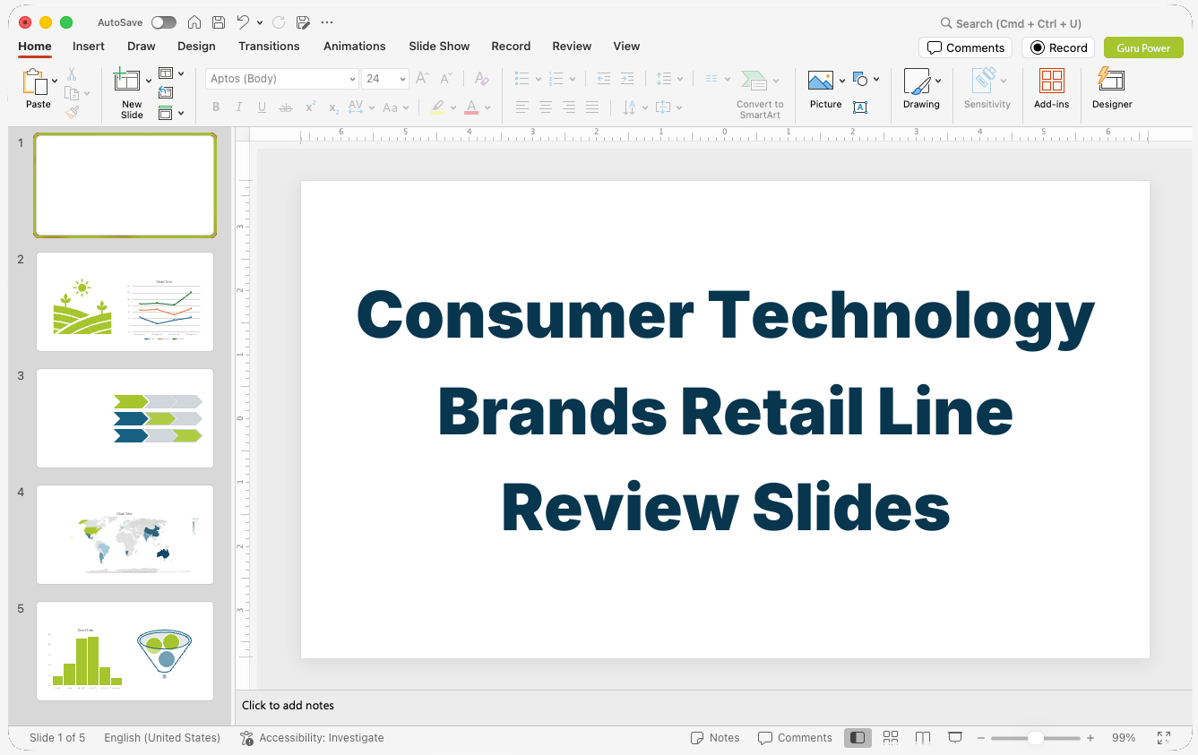 Consumer Technology Brands Retail Line Review Slides