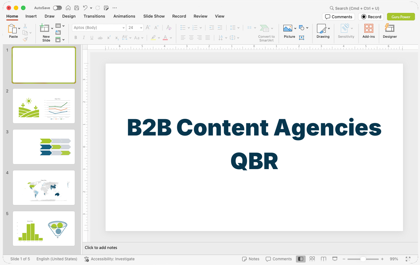 B2B Content Agencies QBR Deck
