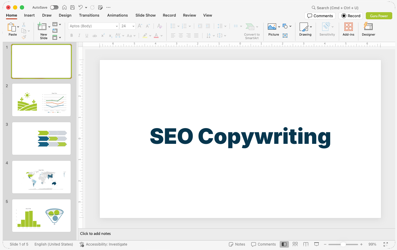 SEO Copywriting Proposal Presentation