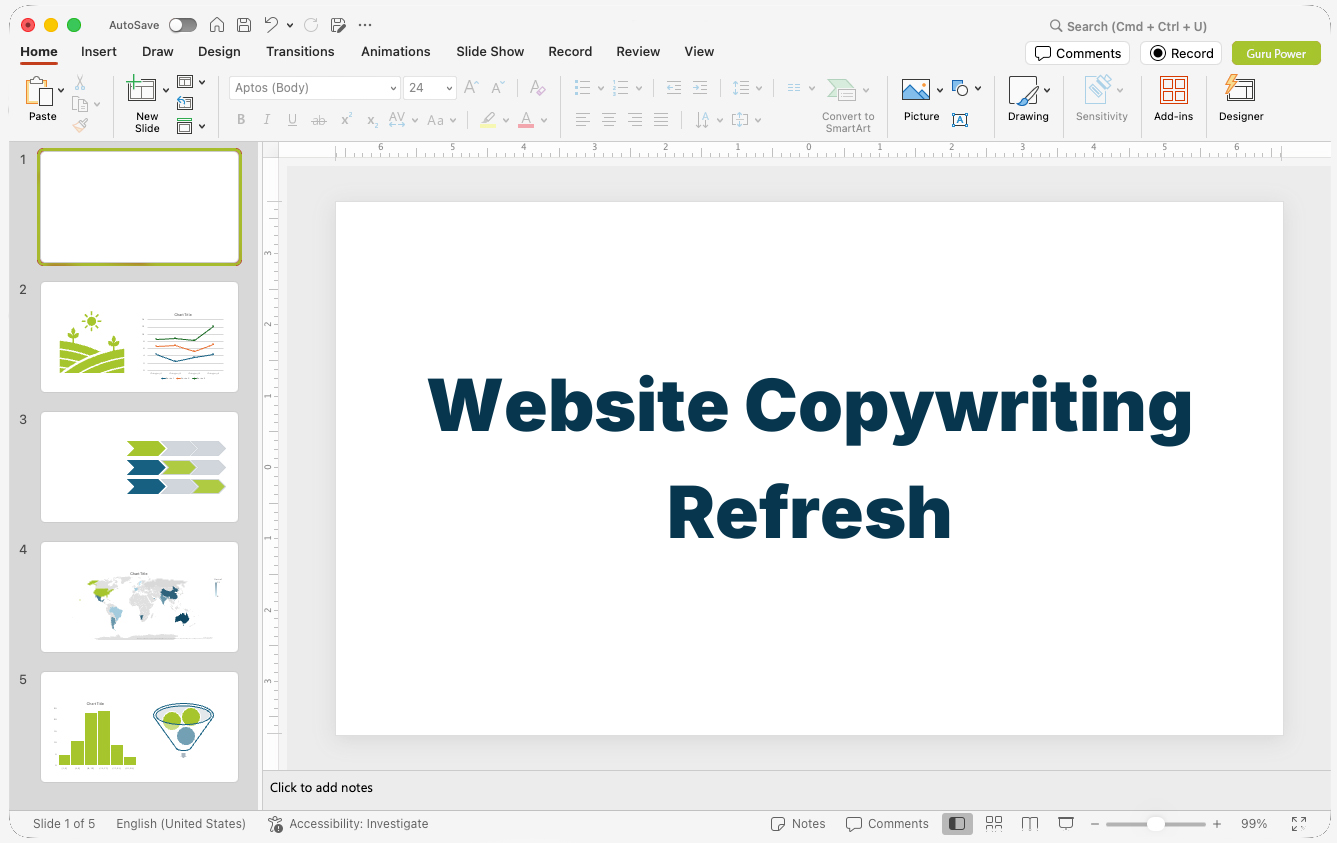 Website Copywriting Refresh Pitch-Deck