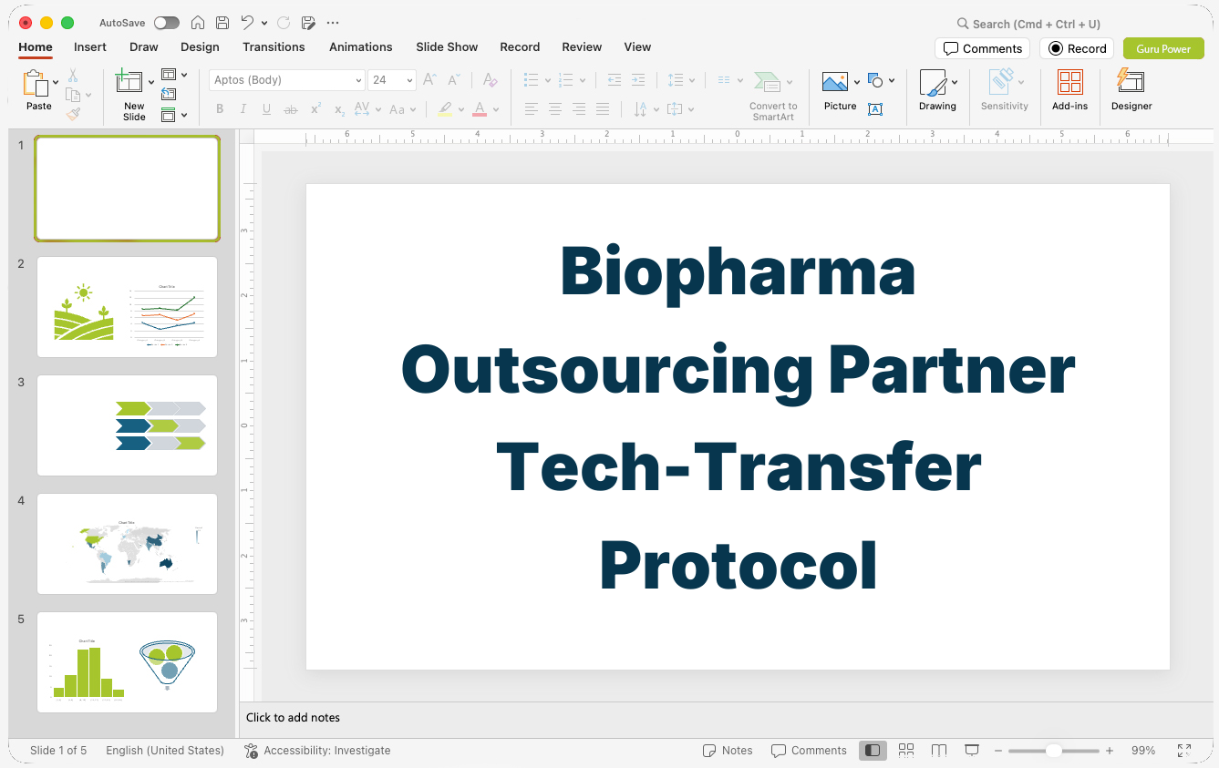 Biopharma Outsourcing Partner Tech-Transfer Protocol Presentation