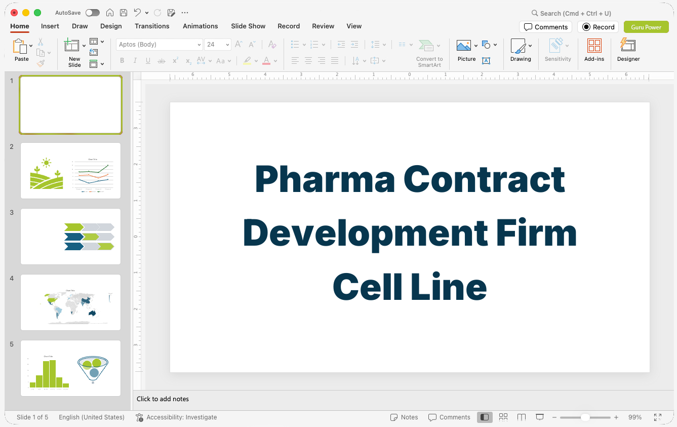 Pharma Contract Development Firm Cell Line Pitch-Deck