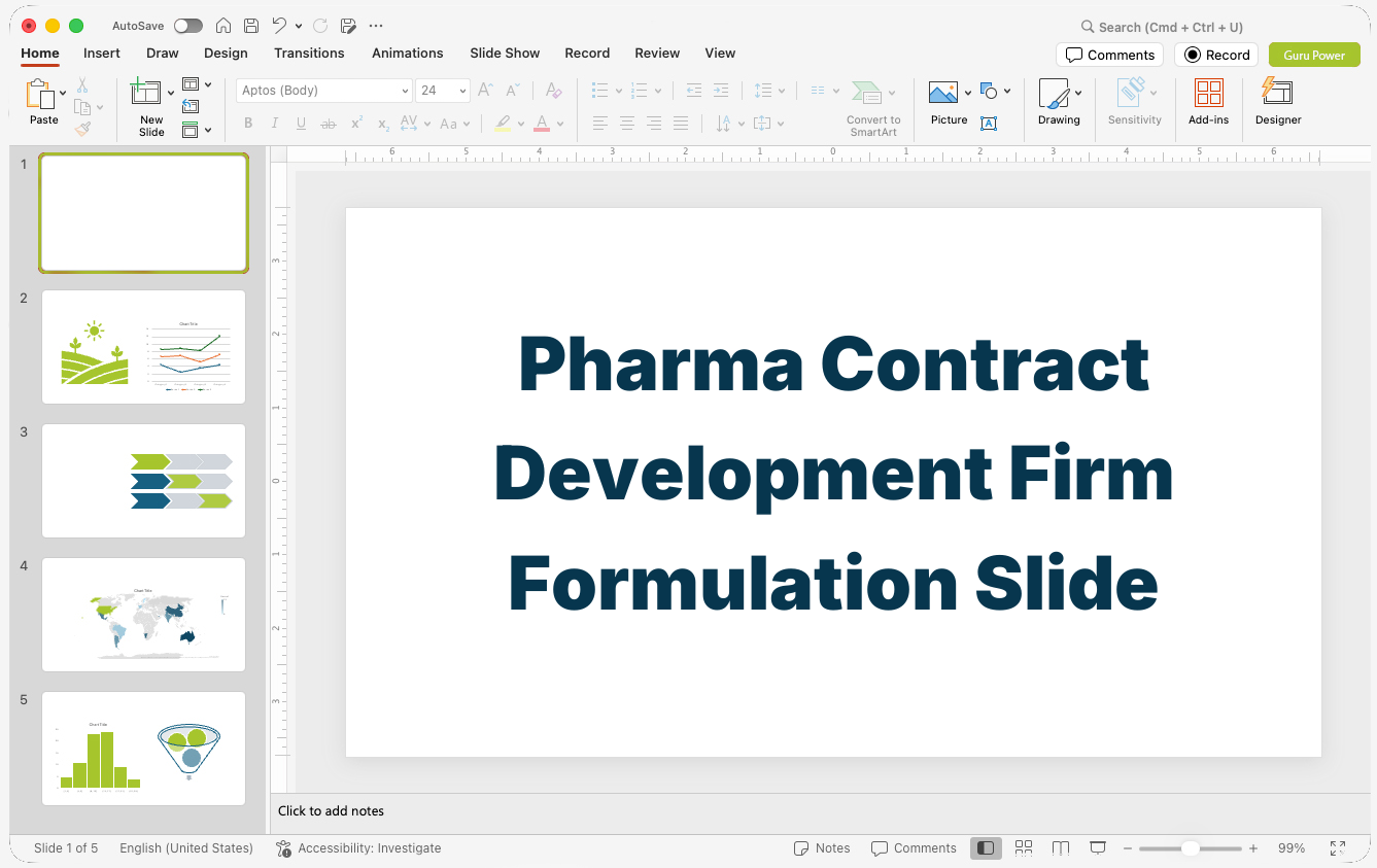 Pharma Contract Development Firm Formulation Slide-Deck