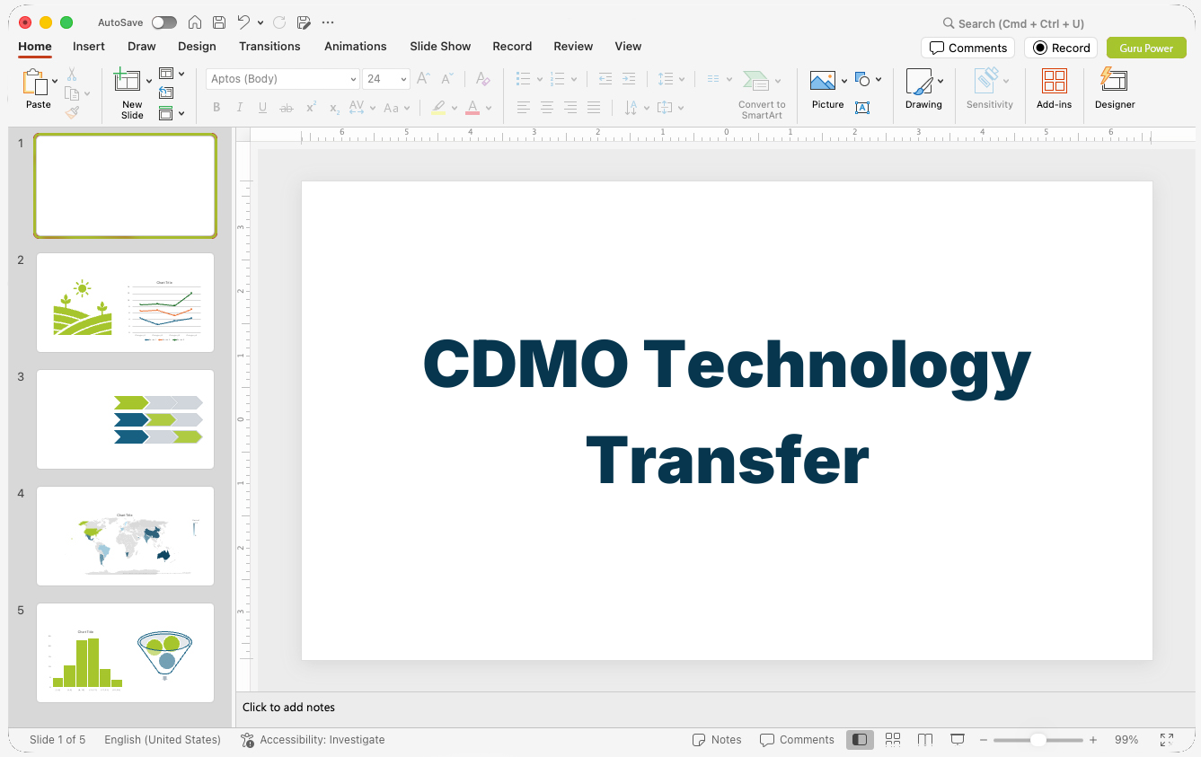CDMO Technology Transfer Pitch-Deck