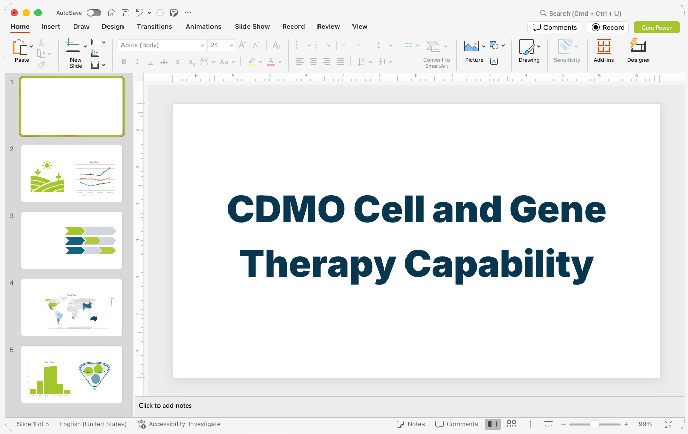 CDMO Cell and Gene Therapy Capability Presentation
