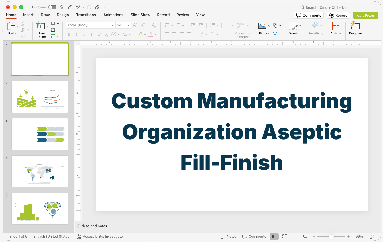 Custom Manufacturing Organization Aseptic Fill-Finish Pitch-Deck