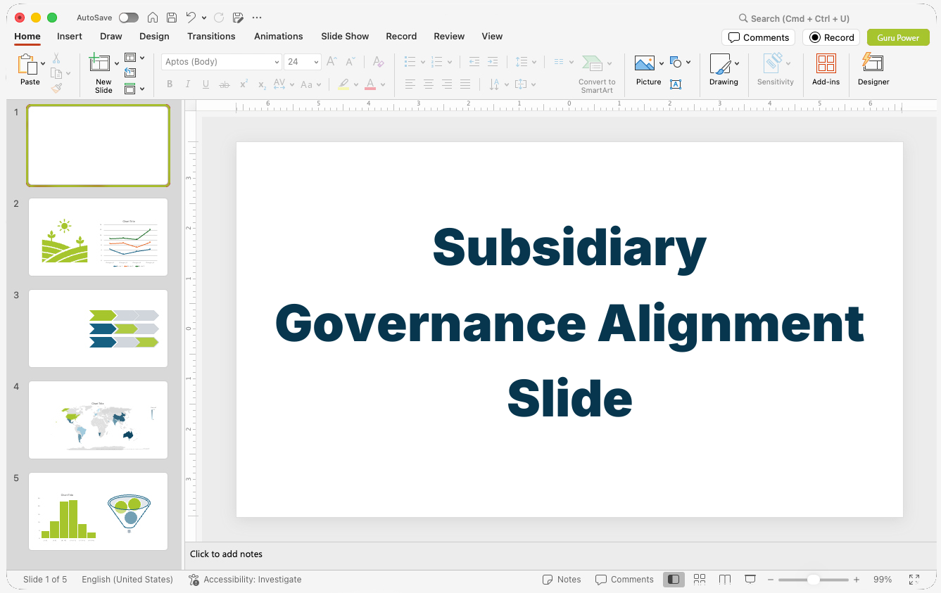 Subsidiary Governance Alignment Slide-Deck