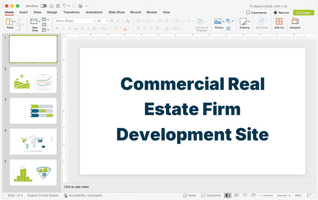 Commercial Real Estate Firm Development Site Pitch-Deck