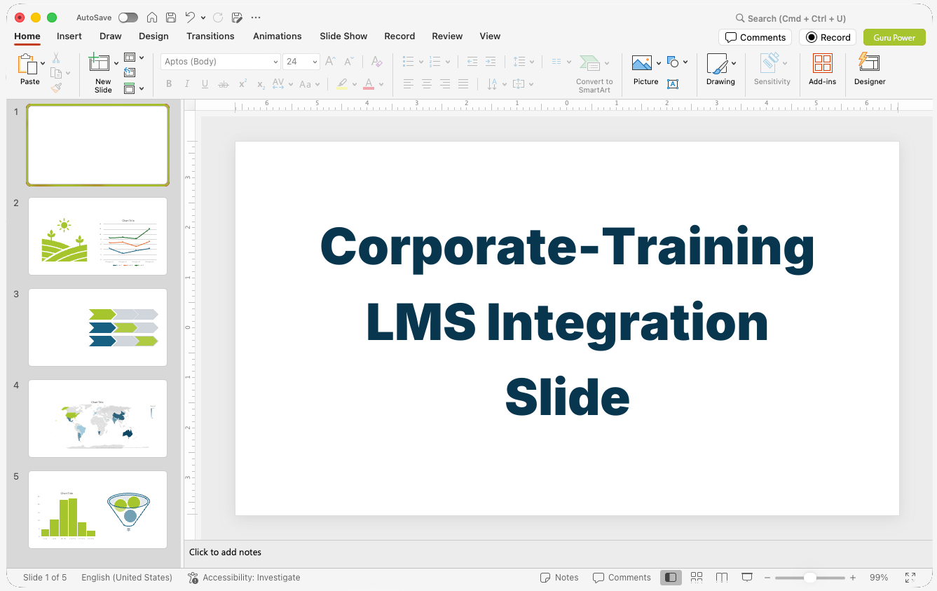 Corporate-Training LMS Integration Slide-Deck