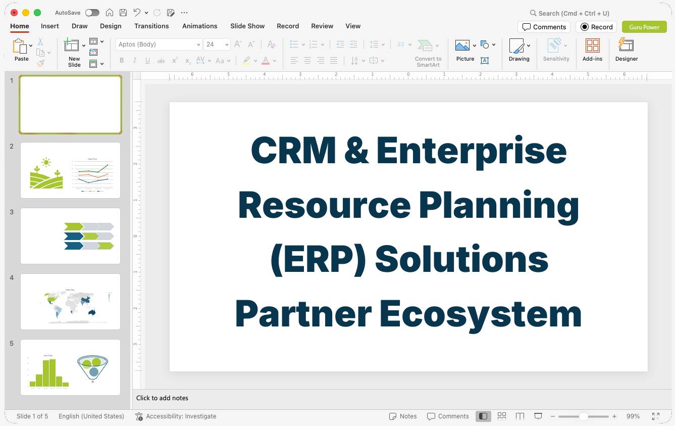 CRM & Enterprise Resource Planning (ERP) Solutions Partner Ecosystem Deck