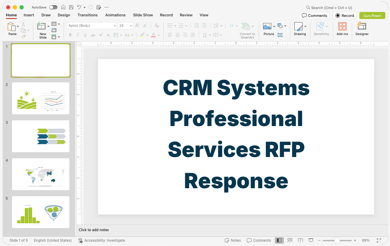 CRM Systems Professional Services RFP Response Presentation